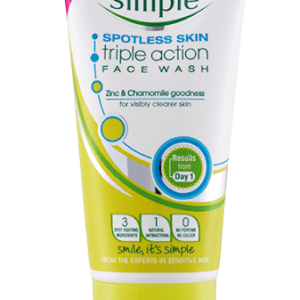 Sữa rửa mặt kháng khuẩn Simple Spotless Skin Triple Action Face Wash