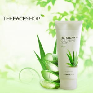 Sữa rửa mặt lô hội The Face Shop Herb Day 365 Cleansing Foam Aloe
