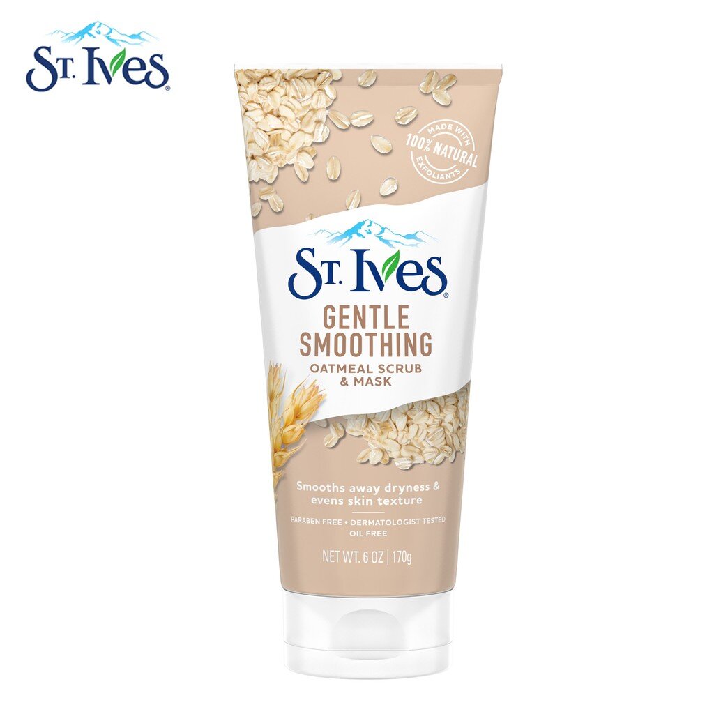 Sữa rửa mặt yến mạch St.ives Gentle Smoothing Oatmeal Scrub And Mask